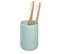 iDesign 28534 Toothbrush Holder for 4 Toothbrushes, Small Toothbrush Stand Made of Plastic, Round Bathroom Organiser Also for Electric Toothbrushes, Light Blue, 7.6 cm diameter x 11.4 cm