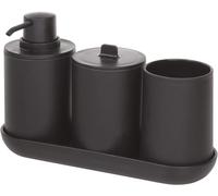 iDesign 28737 Bathroom Accessories Set, 4-Piece Sink Tidy with Soap Dispenser,