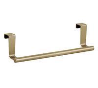 iDesign 29549 Forma Over the Cabinet Towel Rail, Tea Towel Holder, Ideal for Kitchens and Bathrooms, Made of Durable Metal, Gold/Brass