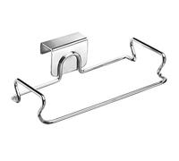 iDesign 34110 Trash Bag Holder, Over Door hanging Bin, Ideal for Kitchen, Made of Durable Metal, Silver, Small