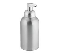 iDesign 50046ES Metro Foaming Liquid Soap Dispenser Pump, Made of Aluminium and Plastic, Brushed Silver Coloured, Large, 443 ml
