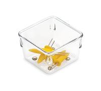 iDesign 52230 Linus Organiser Tray, Extra Small Plastic Drawer Insert, Works Well as Accessories Organiser, Clear