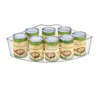 iDesign 62630 Lazy Susan Cabinet Binz, Basket Wedge for Corner Storage - 1/4, Clear