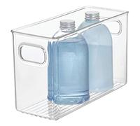 iDesign 69330 Linus Storage/Organiser Box with Handles, Made of Plastic, Clear, Large