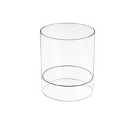 iDesign 69930 Clarity Hair Accessories Organiser, Plastic Bathroom Storage Box with 2 Compartments, Clear, 6" x 6" x 7"