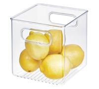 iDesign 71530EU Cabinet/Kitchen Binz Kitchen Storage Container, Small Plastic Storage Boxes for the Fridge, Freezer or Pantry, Clear