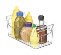 iDesign 72530 Fridge Binz Portable Condiment Caddy, Clear 5.5" x 11.25" x 5"