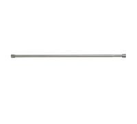 iDesign 78470 Rail, Extra Short Stainless Steel Tension Rod with no Drilling, Modern Telescopic Curtain Pole for Bathroom and Shower, Matte Silver, 66-107 cm