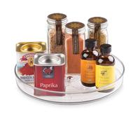 iDesign 9-Inch Lazy Susan Organizer - Small Lazy Susan Turntable for Cabinet or Pantry, Clear