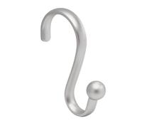 iDesign Axis Decorative Steel Shower Curtain Hooks - 2.91" x 0.5" x 2.11", Silver (Pack of 12)