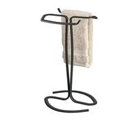 iDesign Axis Freestanding Hand Towel Rack, Metal, Matte Black, 19.5 x 16.0 x 34.5 cm