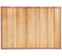 iDesign Bamboo Floor Mat Non-Skid, Water-Resistant Runner Rug for Bathroom, Kitchen, Entryway, Hallway, Office, Mudroom, Vanity, Natural, Small