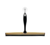 iDesign Bathroom Shower Wall Hook-Black/Soft Brass Zia Squeegee