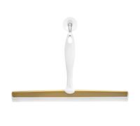 iDesign Bathroom Shower Wall Hook-White/Soft Brass Zia Squeegee