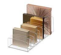 iDesign BPA-Free Plastic Divided Makeup Palette Cosmetic Organizer, The Clarity Collection - 9.25" x 3.86" x 3.2", Clear