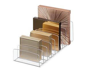 iDesign BPA-Free Plastic Divided Makeup Palette Cosmetic Organizer, The Clarity Collection - 9.25" x 3.86" x 3.2", Clear