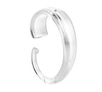 iDesign "C" Bathroom Shower Curtain Hook, Clear, Pack of 12