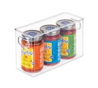 iDesign Cabinet/Kitchen Binz Kitchen Storage Container, Medium Plastic Storage Boxes for the Fridge, Freezer or Pantry, Clear, 25.4 x 10.2 x 15.2 cm, Large, Klar