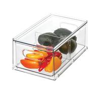iDesign Clear Recycled Plastic Divided Drawer Fridge and Freezer Bin