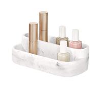 iDesign Dakota 2-Tier Makeup and Cosmetic Storage Bathroom, Countertop, Vanity, 8" x 3.9" x 2.54", Palette Organizer