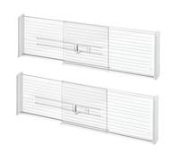 iDesign Expandable Deep Drawer Dividers, Set of 2, Clear