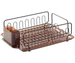 iDesign Forma Lupe Dish Drainer 2, Amber/ Bronze