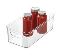 iDesign Fridge and Pantry Plastic Storage Box, Fridge Organiser with Carry Handles, Made from Plastic, Kitchen Storage and Organisation, Transparent