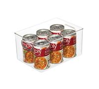 iDesign Handles, Extra Large Plastic Organiser Pantry, Fridge Bin for Food, Drinks and Condiments, Clear, Kitchen Storage Box