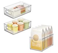 iDesign Handles for Kitchen, Refrigerator , Freezer, Pantry, and Cabinet Organization, BPA-Free, Bin Set