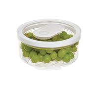 iDesign iD Fresh BPA-Free Recycled Plastic Produce Kitchen Bowl, Fridge Organiser, Suitable for Fruit and Veg Storage, Small, Clear/White/Green, 18.54/18.54/9.14 cm