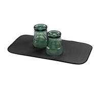 iDesign iDry Dish Drainer Mat, Small Quick-Drying Draining Board Mat, Made of Polyester, Black/White