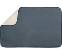 Idesign Idry Thin Dish Drainer Mat, Extra,large Quick,drying Draining Board Mat, Made Of Polyester, Pewter/ivory