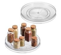 iDesign 54030M2 Linus Turntable Kitchen, Pantry or Countertop Organization, 11" Inch, Clear, 2 Count