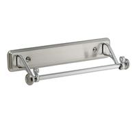 iDesign Kitchen Roll Holder Wall Mounted, Metal Paper Towel Holder for the Kitchen Wall and Cabinet Doors, Versatile Under Sink Storage, Silver