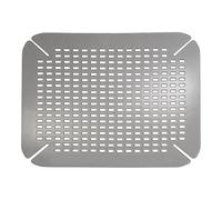 iDesign Kitchen Sink Mat, Large Sink Protector Mat Made out of Durable Plastic, Practical Drainer Mat for Kitchen Sink , Grey