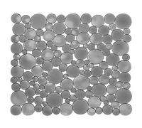 iDesign Kitchen Sink Mat, Standard Plastic Sink Protector Mat with Modern Design, Practical Drainer Mat for Kitchen Sink, Grey