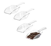 iDesign Measuring Scoop Set of 4, Large Measuring Spoons Made of Durable Plastic, Scoops for Sweets, Kitchen, Flour, Pantry and Utility Room, Clear, 31242