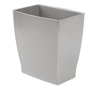 iDesign Mono Spa Rectangular Trash Can for Bath, Bedroom, Office - 11.25" x 7.5" x 12", 2.5 Gallon, Gray