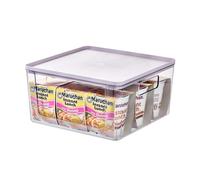 iDesign Open Front Storage Box with Handles, Storage Box with Lid, Versatile as Kitchen Storage or Bathroom Organiser, Made of Recycled Plastic, Purple