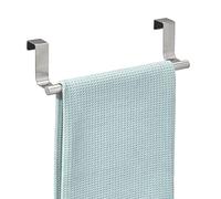iDesign Over Door Towel Rail, Small Towel Rack Holder for Kitchen, made of Stainless Steel, Silver