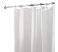iDesign PEVA Plastic Shower Curtain Liner, Mold and Mildew Resistant Plastic Shower Curtain for use Alone or With Fabric Curtain, 72 x 72 Inches, Set of 2, White