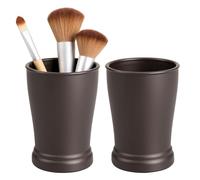 iDesign Plastic Bathroom Countertop or Vanity Storage-Set of 2-Bronze Tumbler