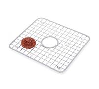 iDesign Polished Regular Gia Sink Grid with Hole, Grey