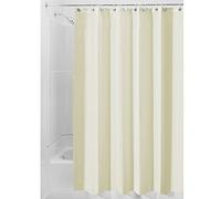 iDesign Poly Bath Curtains, Long Shower Curtain, Made of Polyester, Sand