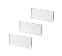 iDesign Recycled Plastic Dividers, 3 Pack, The Rosanna Pansino Collection 5.8, Clear Dividers