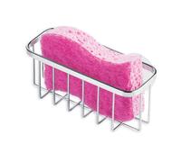 iDesign Sink Sponge Holder Made of Stainless Steel with Strong Suction Cups