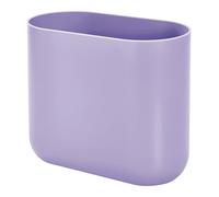 iDesign Small Oval Plastic Trash Ideal for Bathroom, Bedroom, or Office-Wisteria Purple Waste Can