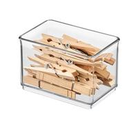 iDesign Small Shallow Organizer Bin - Fits Inside Large Plastic Storage Bins, Clear, Made in USA