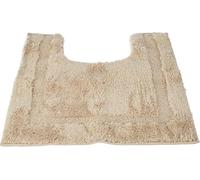 iDesign Spa Toilet Mat, Microfibre Polyester Bathroom Rug with Non-Slip Backing for the Toilet, Linen, 58.42 x 53.34 x 0.25 cm