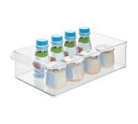 iDesign Stackable Fridge Storage Bin with Front Handle - Clear - Made in USA